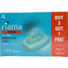 Fiama Men Energizing Sport Gel Bar (125g x 3)+125g Free